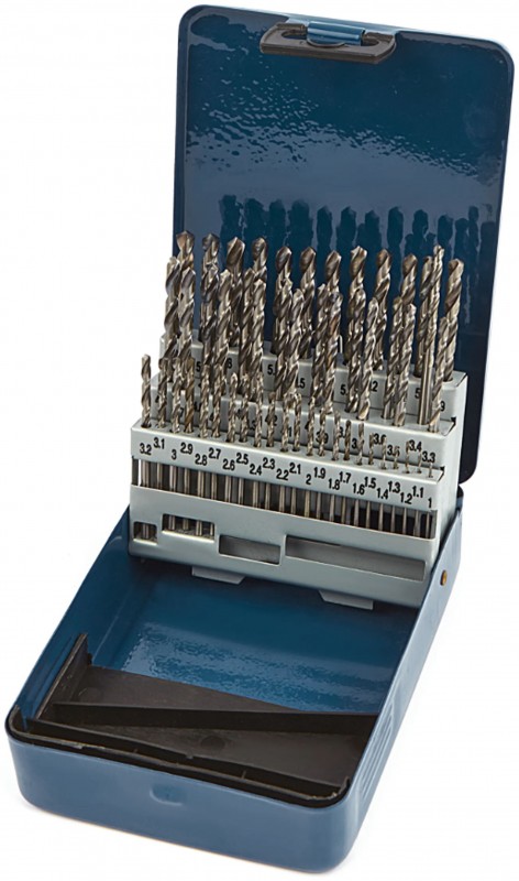 HBM HSS M2 Borersæt 1-6 x 0,1 mm til Metal. HBM HSS M2 Borersæt 1-6 x 0,1 mm til Metal.