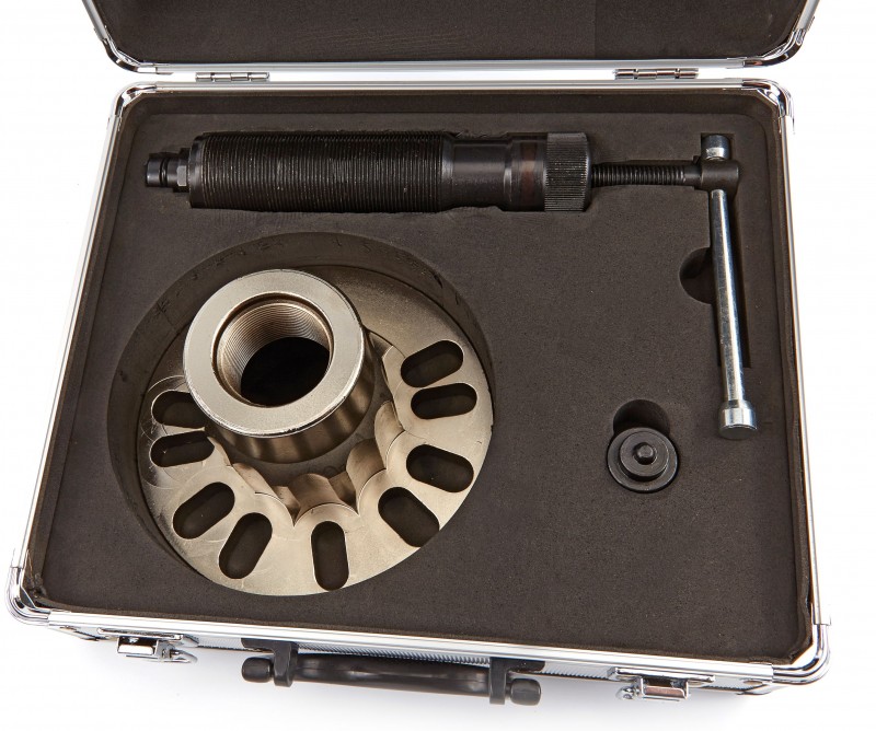 HBM Hydraulische Wielnaaftrekker 10 Ton met Opbergkoffer
