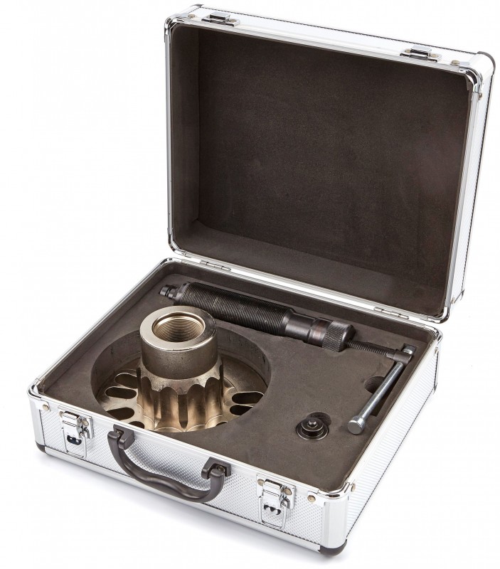 HBM Hydraulische Wielnaaftrekker 10 Ton met Opbergkoffer
