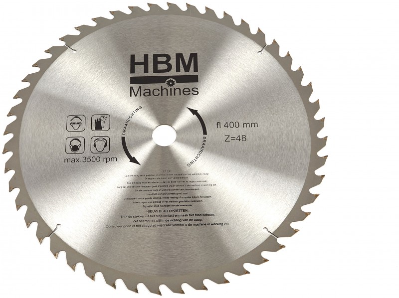 HBM Cirkelzaagblad voor Hout 400 x 48T - Verstekzaag - Asgat 30 mm