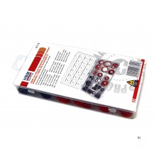 Hbm 141-del pakningssortiment af gummi, fiber og klingerit