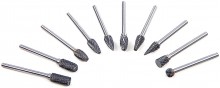 HBM 10-delige HM Frezenset Model 2, 3 mm Opname, Eindmolen voor Aluminium, Metaal en Staal HBM 10-delige HM Frezenset Model 2, 3 mm Opname, Eindmolen voor Aluminium, Metaal en Staal