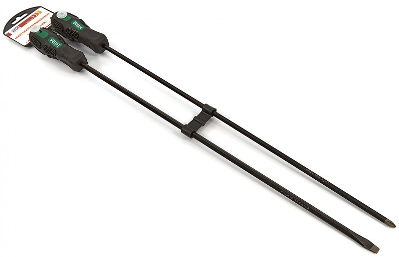 HBM 2-delige schroevendraaierset 450 mm lang, sleufkop en Philips, chromevanadium HBM 2-delige schroevendraaierset 450 mm lang, sleufkop en Philips, chromevanadium