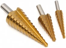 HBM 3-delige HSS TiN gecoate trapboor set voor metaal HBM 3-delige HSS TiN gecoate trapboor set voor metaal
