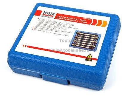 HBM 7 piece profi 3/8 ”long hex socket set 3 - 10 mm with ball head