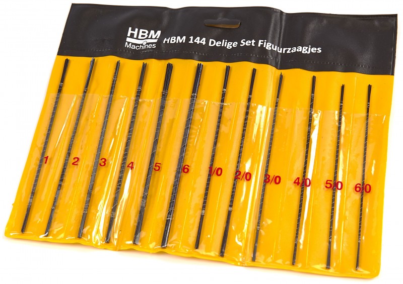 HBM 144-delige Figuurzaagjes Set voor Metaal - 130 mm Handzaagbladen