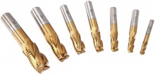 HBM 7-delige Ruwfrezenset voor Aluminium, Messing, Koper, Metaal, RVS en Staal