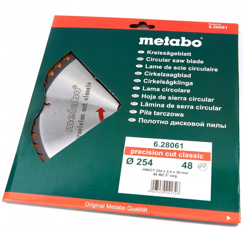 Metabo Zaagblad voor Hout 254 x 2,4 x 30 mm
