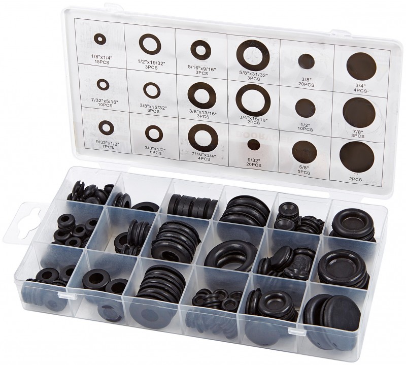 HBM 125-delig Assortiment Doorvoer Tules Open en Gesloten voor Gereedschapswand HBM 125-delig Assortiment Doorvoer Tules Open en Gesloten voor Gereedschapswand