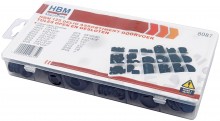 HBM 125-delig Assortiment Doorvoer Tules Open en Gesloten voor Gereedschapswand HBM 125-delig Assortiment Doorvoer Tules Open en Gesloten voor Gereedschapswand