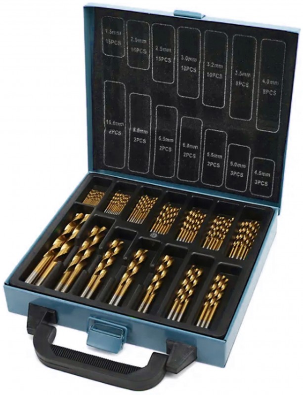 HBM 99-delige HSS Tin-gecoate borenset voor metaal