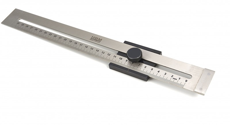 HBM Afkrasliniaal 300 mm Model 1 Millimeteraflezing Centimeter en Millimeter
