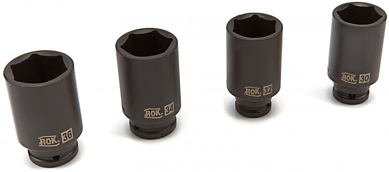 AOK 4-delige 1/2 inch lange krachtdoppenset grote maten