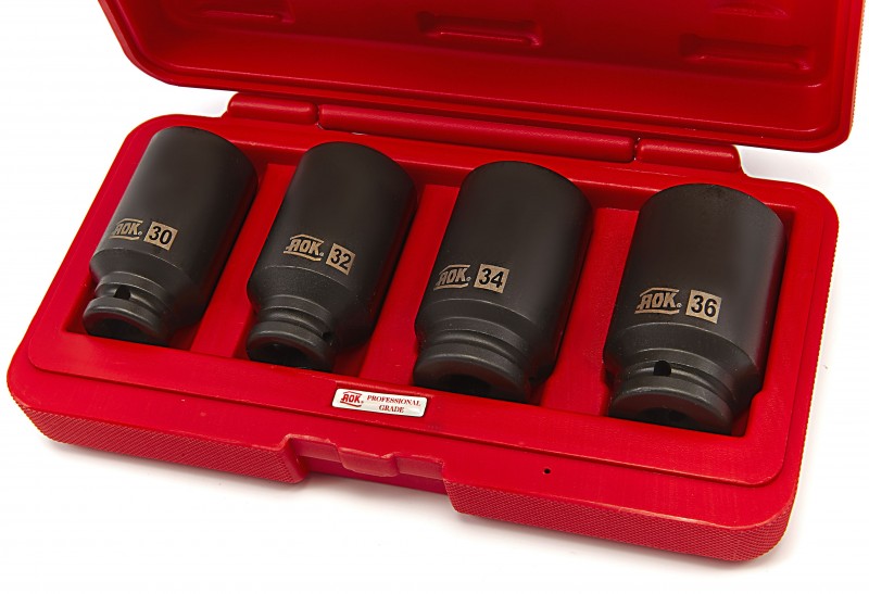 AOK 4-delige 1/2 inch lange krachtdoppenset grote maten