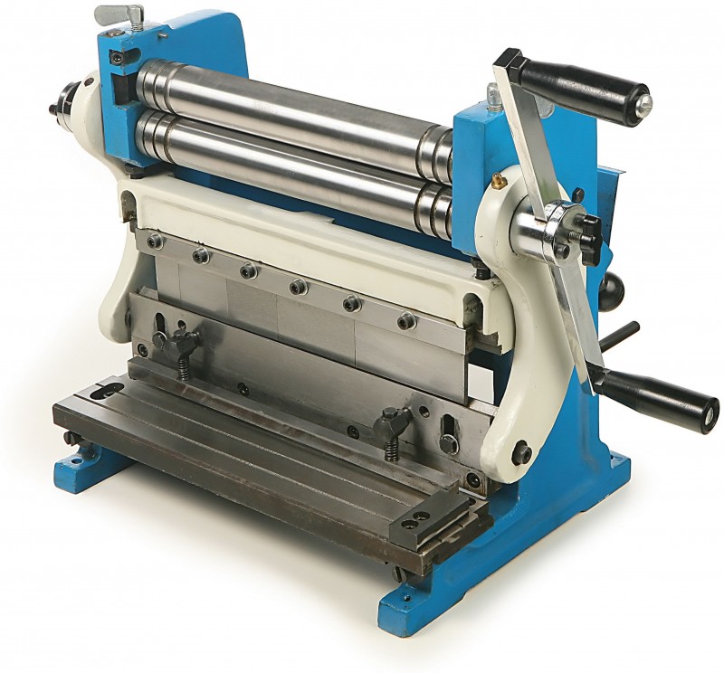 HBM 305 mm Wals-, Zet- en Knipcombinatie staal 1 mm, zethoek 90°