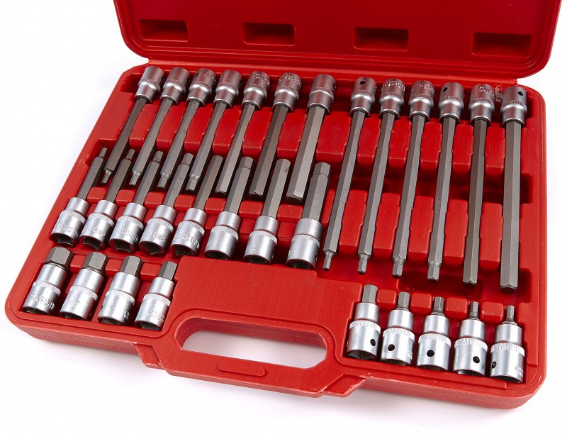 HBM Profi 30-delige 1/2 inch Inbus Doppenset met Opbergkoffer HBM Profi 30-delige 1/2 inch Inbus Doppenset met Opbergkoffer