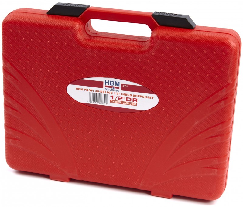 HBM Profi 30-delige 1/2 inch Inbus Doppenset met Opbergkoffer HBM Profi 30-delige 1/2 inch Inbus Doppenset met Opbergkoffer