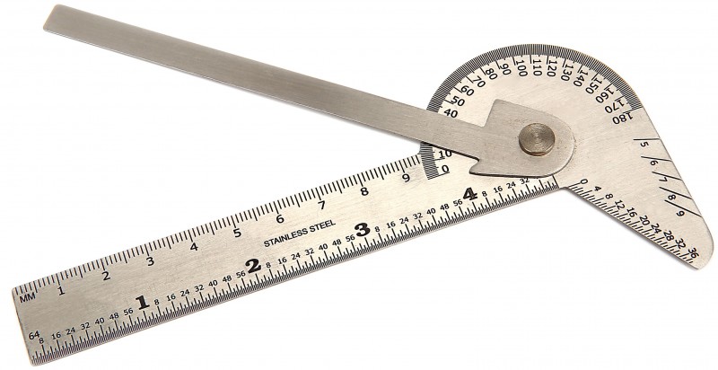 HBM Gradenboog Model 4 - Hoekmeter in cm, mm en graden