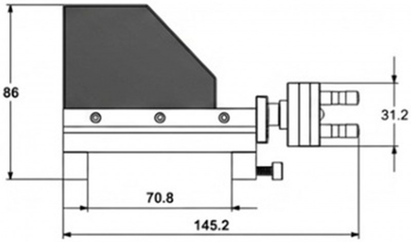 HBM Højde støtte Model 1 55 x 70 x 140 mm HBM Højde støtte Model 1 55 x 70 x 140 mm