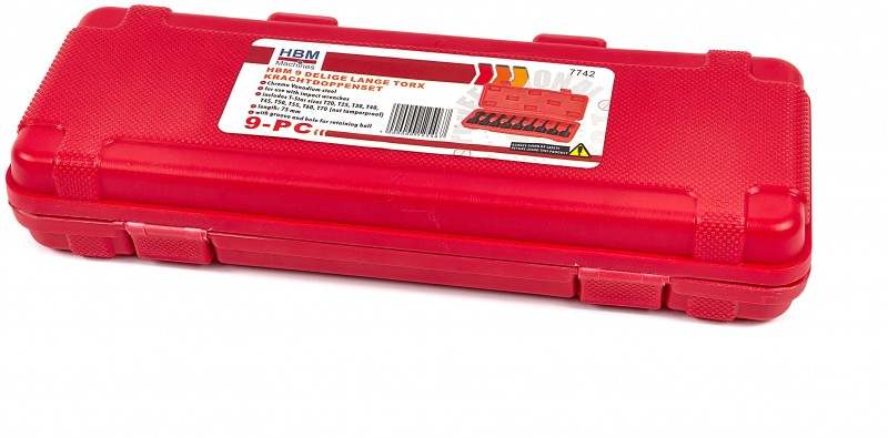 HBM 9-delige Lange Torx Krachtdoppenset 1/2 inch Opname

