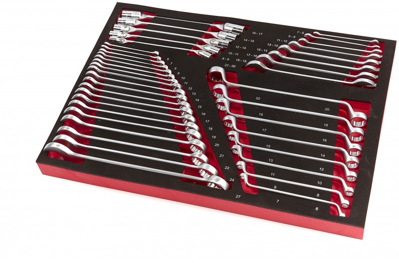 HBM 40-delige steeksleutel-, ringsleutel- en cardansleutelset met foam inlay
HBM 40-delige steeksleutel-, ringsleutel- en cardansleutelset met foam inlay