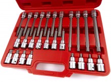HBM 1/2 inch Spline Veeltand Doppensæt 26-delt med Opbevaringskuffert.