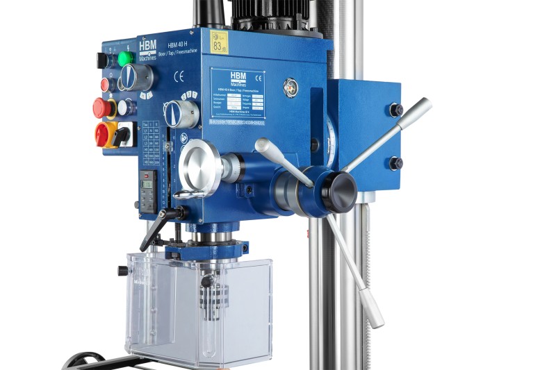 HBM 40 H boor-, tap- en freesmachine 400V 1500W, boorcapaciteit staal 40 mm, freescapaciteit staal 32 mm, opname MC4 HBM 40 H boor-, tap- en freesmachine 400V 1500W, boorcapaciteit staal 40 mm, freescapaciteit staal 32 mm, opname MC4
