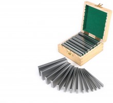 HBM 7-delige parallelset Model 1, 0,005 mm tolerantie, voor metaal en hout, met houten opbergkoffer