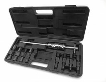 HBM 9-delige binnenlager trekkerset met slagtrekker, opbergkoffer, rood
