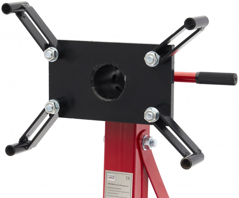HBM opvouwbare motormontagesteun verrijdbaar 900 kg - 45 kg, 17,5 x 45 x 91 cm