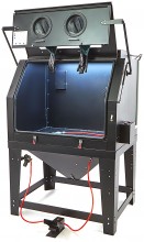 HBM SBC 990 Straalcabine met Afzuiging, Matzwart, 8 Bar, 350 l/min, 124 x 133 x 177 cm