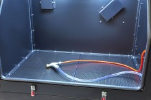 HBM SBC 990 Straalcabine met Afzuiging, Matzwart, 8 Bar, 350 l/min, 124 x 133 x 177 cm