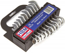 HBM 10-delige korte metrische steek- en ringsleutelset HBM 10-delige korte metrische steek- en ringsleutelset
