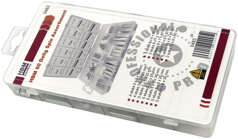 HBM 60-delig Spie Assortiment voor Gereedschapswand HBM 60-delig Spie Assortiment voor Gereedschapswand