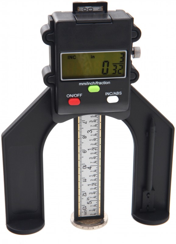 HBM digitale dieptemeter millimeter, inch en breuken
