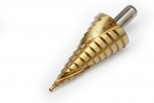 HBM 6-39 mm HSS tin gecoate trapgatboor / stappenboor / piramideboor voor metaal, 13 mm opname HBM 6-39 mm HSS tin gecoate trapgatboor / stappenboor / piramideboor voor metaal, 13 mm opname
