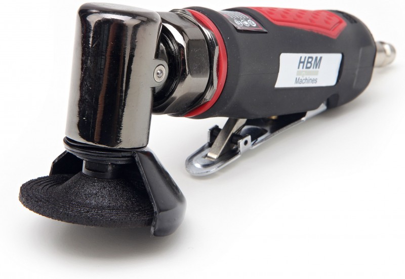 HBM 50 mm karrosseri slibemaskine 15.000 rpm, luftforbrug 149 l/min, 550 g, 165 x 55 mm.