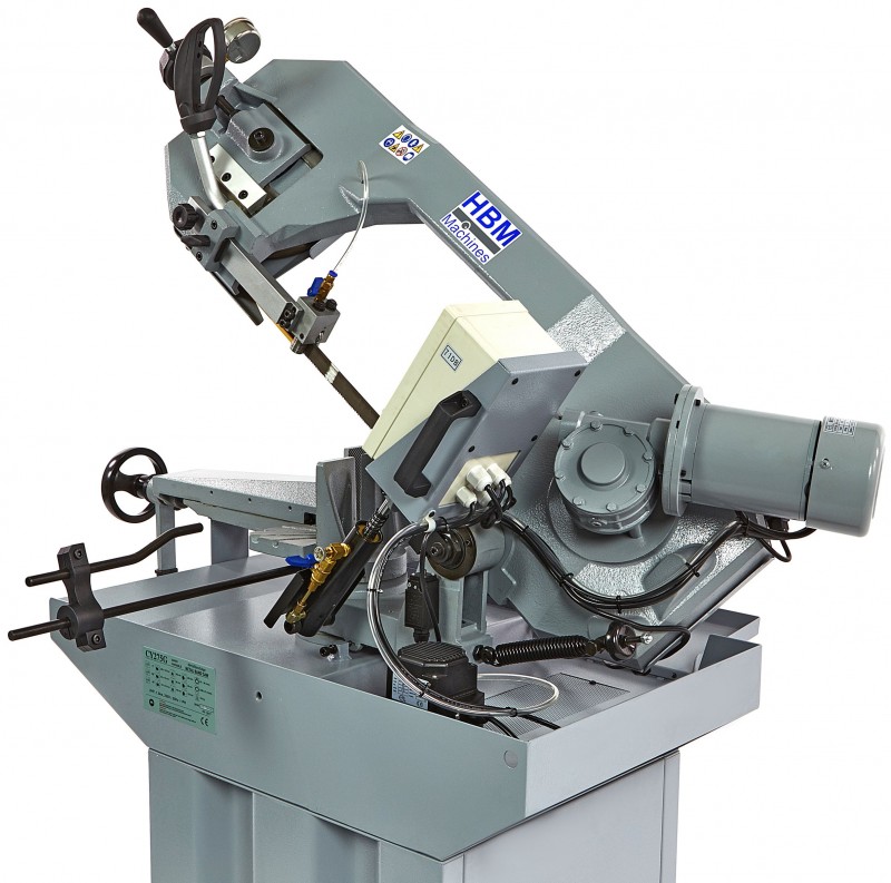 HBM 275 Vario metaalbandzaag, 1500 W, 230 V, kantelbaar, koelinstallatie, IP54, zaagcapaciteit tot 225 mm
