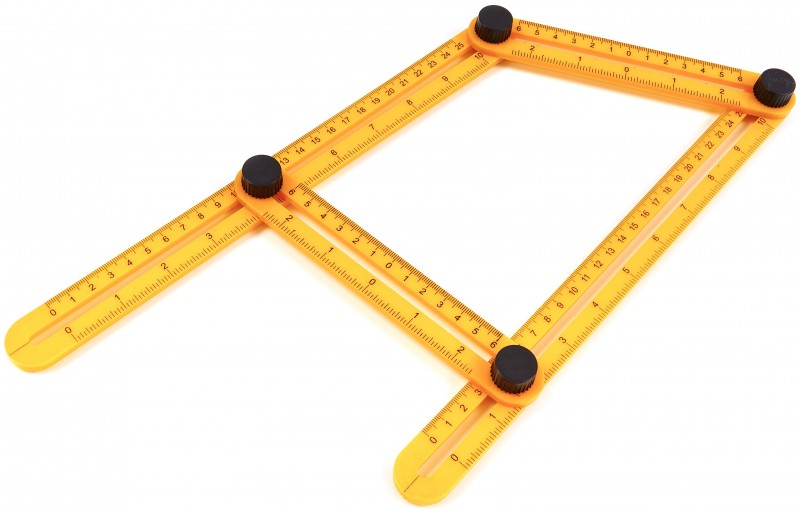HBM Multifunktionel Firesidet Vinkelmåler Universel Vinkelmåler Centimeter, Inch, Millimeter.