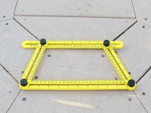 HBM Multifunktionel Firesidet Vinkelmåler Universel Vinkelmåler Centimeter, Inch, Millimeter.