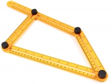 HBM Multifunktionel Firesidet Vinkelmåler Universel Vinkelmåler Centimeter, Inch, Millimeter.