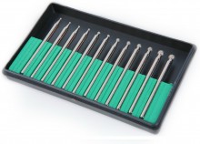 HBM 12-delige Diamanten Stiftfrezenset 3,0 mm Double Cut voor Keramiek, Glas, Natuursteen en Tegel HBM 12-delige Diamanten Stiftfrezenset 3,0 mm Double Cut voor Keramiek, Glas, Natuursteen en Tegel