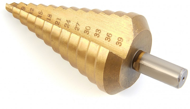 HBM HSS TiN gecoate trapboor voor metaal 4-12 mm HBM HSS TiN gecoate trapboor voor metaal 4-12 mm