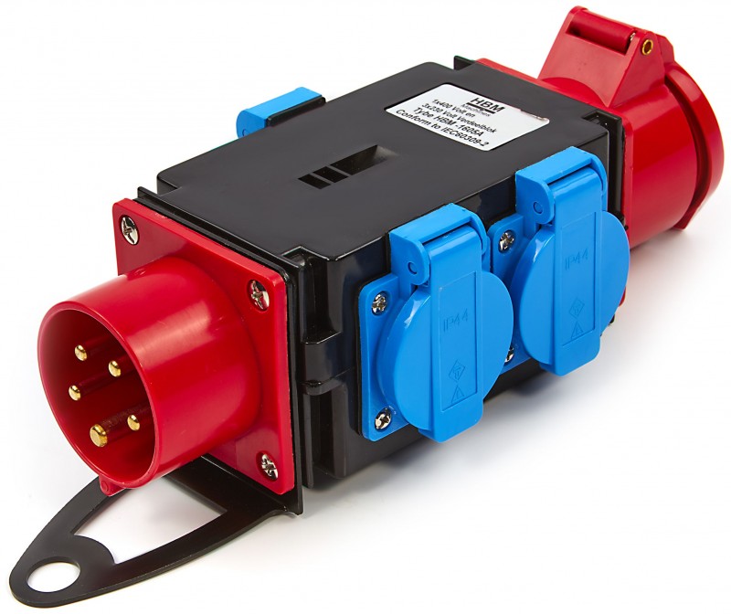 HBM 1 x 400 Volt en 3 x 230 Volt Verdeelblok
