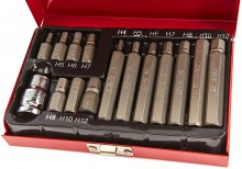 HBM 15-delige Inbus Bitset met 1/2 inch Adapter
