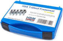 HBM 10-delige HSS M-2 T-gleuffrezenset voor metaal en staal