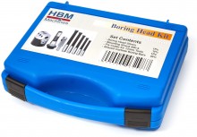 HBM 50 mm MC4 borehoved med 5 mejsler og flycutter, skalainddeling i millimeter.