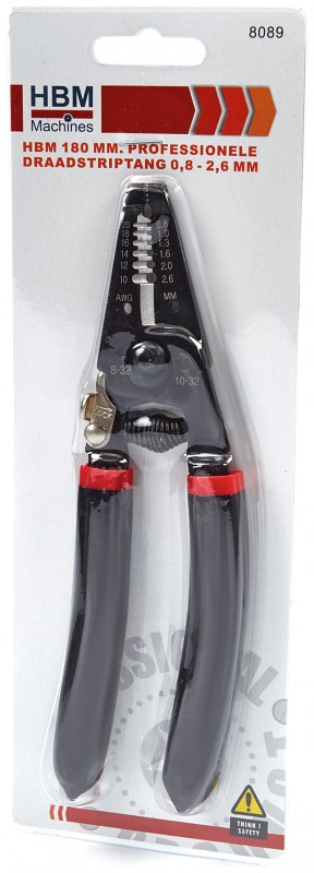 HBM Professionele Draadstriptang 180 mm 0,8-2,6 mm
HBM Professionele Draadstriptang 180 mm 0,8-2,6 mm