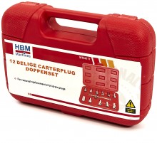 HBM 12-delige Carterplug Doppenset Dopsleutel Set