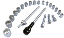 HBM 22-delt 3/4 inch topnøglesæt HBM 22-delt 3/4 inch topnøglesæt